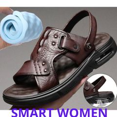 Dép Sandal Da Nam Đế Cao Su Chống Trơn Trượt - Dép Đi Biển Thoải Mái Đa Năng Cho Mọi Hoạt Động Ngoài Trời