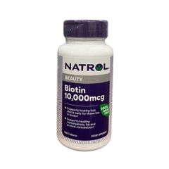 Viên uống hỗ trợ mọc tóc Natrol Beauty Biotin 10,000mcg 227424