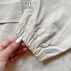Áo Khoác Kaki Form Rộng Nón Lamo Home A011 - Thời Trang Nữ Phong Cách Thể Thao, Dễ Phối Đồ, Tiện Ích Với Túi Hộp