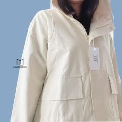 Áo Khoác Kaki Form Rộng Nón Lamo Home A011 - Thời Trang Nữ Phong Cách Thể Thao, Dễ Phối Đồ, Tiện Ích Với Túi Hộp
