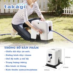 Bộ Vòi Tưới Cây 30m Takagi RC330TNB - Thiết Kế Boxy Twister Nhật Bản Với 4 Chế Độ Phun Linh Hoạt Cho Khu Vườn Tuyệt Vời