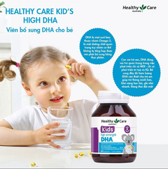 Viên Uống Bổ Sung DHA Cho Bé Healthy Care - Bổ Não, Tăng Cường Trí Nhớ, Hỗ Trợ Phát Triển Trí Tuệ, Hộp 60 Viên, Xuất Xứ Úc