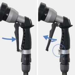 Bộ Vòi Tưới Cây Kim Loại Takagi RFC320GY 20m - 4 Chế Độ Phun Tiện Ích, Độ Bền Cao, Thích Hợp Cho Sân Vườn Và Nhà Cửa