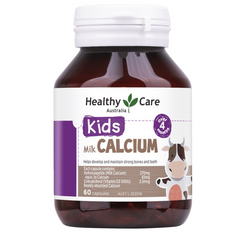 Viên Uống Bổ Sung Canxi Cho Bé Healthy Care Milk Calcium 60 Viên - Hỗ Trợ Phát Triển Chiều Cao Khỏe Mạnh, An Toàn Cho Trẻ Em