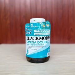 Dầu cá Blackmores Omega Double Hight Strength Fish Oil 90 viên - Thực phẩm chức năng hỗ trợ sức khỏe tim mạch và não bộ