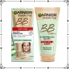 Kem Nền Garnier Skin Active BB Cream Chống Lão Hóa 50ml - Dưỡng Da, Che Khuyết Điểm, Chống Nắng, Không Dầu, Căng Mịn Da