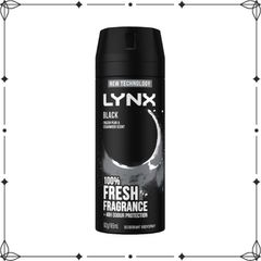 Xịt khử mùi cho nam LYNX Black Frozen Pear & Cedarwood Scent 100% Fresh 165ml - diihangmyuc.