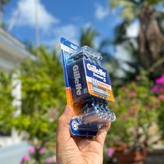 Set 8 Dao Cạo Râu Gillette Sensor 3 Comfort - Thiết Kế 3 Lưỡi Titanium, Rửa Dễ Dàng, An Toàn Cho Da