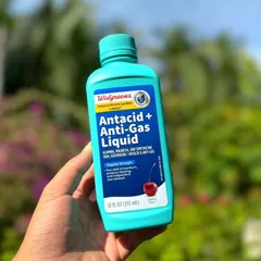 Walgreens Antacid + Anti-gas Liquid Regular Strength Cherry Flavor hàng Mỹ 355ml - Diihangmyuc.