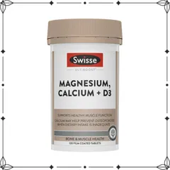 Swisse Ultiboost Magnesium Calcium + Vitamin D3 120 Tablets - Viên Uống Bổ Sung Magie, Canxi + Vitamin D3 - DiiHangMyUc.