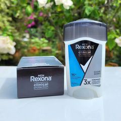 Lăn Khử Mùi Nam Rexona Clinical Protection Clean Scent 45ml - Kiểm Soát Mồ Hôi Hiệu Quả 96 Giờ, Hương Tươi Mát Suốt Ngày