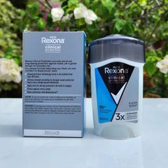 Lăn Khử Mùi Nam Rexona Clinical Protection Clean Scent 45ml - Kiểm Soát Mồ Hôi Hiệu Quả 96 Giờ, Hương Tươi Mát Suốt Ngày
