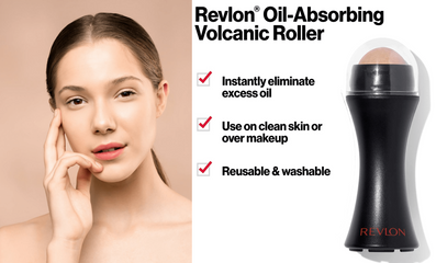 Thanh lăn hút dầu đá núi lửa Revlon Volcanic Stone Roller - Giải pháp kiểm soát dầu thừa cho làn da sáng khỏe, tiện lợi và thời trang.