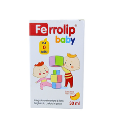 Sắt Nước Ferrolip Baby 30ml - Bổ Sung Sắt Dạng Nhỏ Giọt Cho Trẻ Sơ Sinh, Hấp Thu Tốt, Dễ Uống, Không Gây Táo Bón