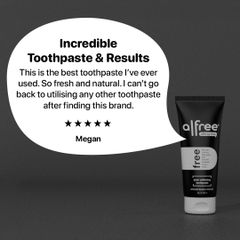 Kem đánh răng Alfree Plain Whitening Charcoal 23g - Sản phẩm làm trắng tự nhiên, an toàn cho người nhạy cảm với hóa chất