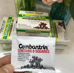 Kẹo Xổ Giun Combantrin Chocolate Squares 24 Thanh - Giải pháp chăm sóc sức khỏe cho trẻ em, loại bỏ giun sán hiệu quả với hương vị chocolate hấp dẫn