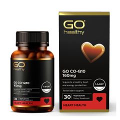Viên Uống Bổ Tim GO Co-Q10 160mg - Hỗ Trợ Sức Khỏe Tim Mạch, Giảm Cholesterol, 30 Viên Từ New Zealand