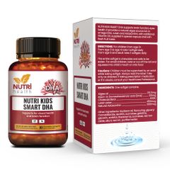 Viên DHA Tảo Biển Nutri Kids Smart 30 Viên - Hỗ Trợ Phát Triển Trí Não, Thị Lực Cho Trẻ Từ 3 Tuổi, Dễ Dùng Với Hương Vị Trái Cây
