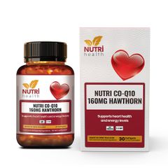 Viên Uống Bổ Tim Nutri CoQ10 160mg - Hỗ Trợ Sức Khỏe Tim Mạch Từ New Zealand, 30 Viên Nang Mềm