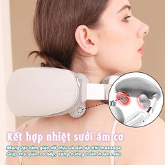 Máy massage cổ vai gáy pin sạc ST-321 - Công nghệ xoa bóp kết hợp chườm nóng