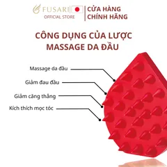 Lược Massage Silicon Da Đầu Fusari - Sản Phẩm Chăm Sóc Tóc Hiệu Quả Giảm Căng Thẳng, Kích Thích Mọc Tóc, Dễ Dàng Sử Dụng