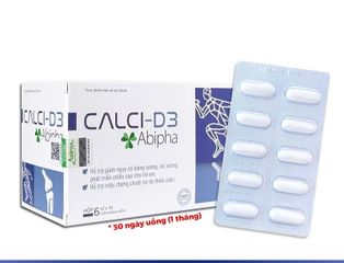 Viên uống Canxi D3 Abipha 60 viên - Hỗ trợ xương chắc khỏe, ngừa loãng xương, hàng date mới, hiệu quả cao từ Hatapharm