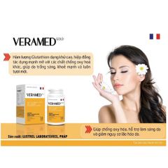 Viên Uống Veramed Gold Chống Oxy Hóa, Làm Sáng Da và Giảm Nguy Cơ Lão Hóa - Hộp 50 Viên Chất Lượng Cao Từ Pháp