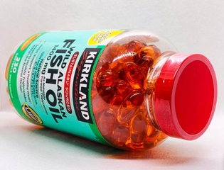 Dầu Cá Kirkland Wild Alaskan Fish Oil 1400Mg 230 Viên - Bổ Sung Omega-3 Hỗ Trợ Sức Khỏe Tim Mạch và Não Bộ Mỹ