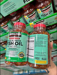 Dầu Cá Kirkland Wild Alaskan Fish Oil 1400Mg 230 Viên - Bổ Sung Omega-3 Hỗ Trợ Sức Khỏe Tim Mạch và Não Bộ Mỹ