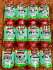 Dầu Cá Kirkland Wild Alaskan Fish Oil 1400Mg 230 Viên - Bổ Sung Omega-3 Hỗ Trợ Sức Khỏe Tim Mạch và Não Bộ Mỹ