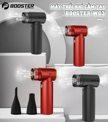 Máy Thổi Bụi Cầm Tay Mini Booster W03 - Động Cơ Không Chổi Than, Tốc Độ 35m/s, 4 Chế Độ Tùy Chỉnh, Sạc Pin 1100 mAh, Thiết Kế Nhỏ Gọn