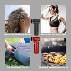 Máy Thổi Bụi Cầm Tay Mini Booster W03 - Động Cơ Không Chổi Than, Tốc Độ 35m/s, 4 Chế Độ Tùy Chỉnh, Sạc Pin 1100 mAh, Thiết Kế Nhỏ Gọn