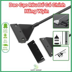 Dao Cạo Rêu Bể Cá Wyin - Không Gỉ, Dài 45cm, Bao Gồm 5 Lưỡi Thay Thế, Vệ Sinh Hồ Kính Hiệu Quả, Phụ Kiện Thủy Sinh