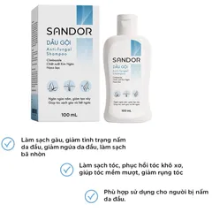 Dầu Gội Sandor Ngăn Ngừa Gàu, Giảm Nấm Ngứa, Làm Sạch Da Đầu - 100ml