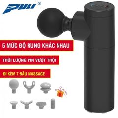 Súng Massage Cầm Tay Mini Puli PL-657 - 7 Đầu Massage Đa Năng, Pin Sạc 4 Giờ, Thiết Kế Hiện Đại, Giải Tỏa Căng Thẳng