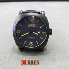 Đồng hồ quartz CURREN 8158 dây da thể thao cổ điển, dạ quang, phong cách nam thời trang - Quà tặng hoàn hảo cho nam giới