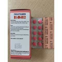 Viên Uống Trivitamin B1 - B6 - B12 Đại Uy Hỗ Trợ Sức Khỏe, Giảm Mệt Mỏi, Cải Thiện Chán Ăn - Hộp 100 Viên Vitamin tổng hợp
