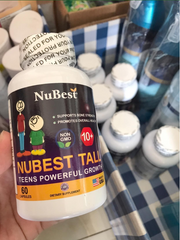 Viên Uống Tăng Chiều Cao Nubest Dành Cho Trẻ Dưới 10 Tuổi - Hỗ Trợ Tăng Trưởng Chiều Cao, 60 Viên Bổ Sung Canxi Mỹ