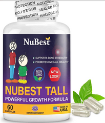 Viên Uống Tăng Chiều Cao Nubest Dành Cho Trẻ Dưới 10 Tuổi - Hỗ Trợ Tăng Trưởng Chiều Cao, 60 Viên Bổ Sung Canxi Mỹ