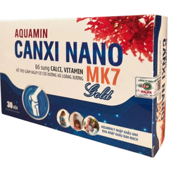 Viên Canxi Nano MK7+D3 30 viên - Bổ sung Canxi, Ngăn ngừa loãng xương, Phát triển xương khỏe mạnh cho trẻ em và người lớn