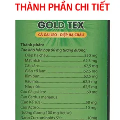 Viên Uống Bổ Gan Cà Gai Leo Gold Tex - Giải Độc, Hạ Men Gan, Tăng Cường Chức Năng Gan - Hộp 50 Viên Bảo Vệ Gan Tốt Nhất
