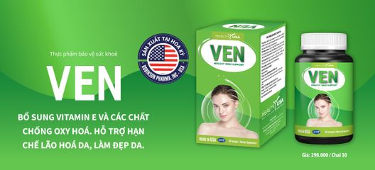 Viên Uống Làm Đẹp Da VEN - Bổ Sung Vitamin E, Chống Oxy Hóa, Hỗ Trợ Da Mịn màng - Nhập Khẩu Từ Mỹ