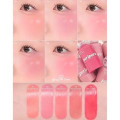 Má Hồng Dạng Kem Peripera Syrupy Tok Cheek - Hiệu ứng Glowy Blush, Gel-Cream Dễ Tán, Giữ Lâu, Phù Hợp Nhiều Tone Da