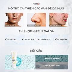 Sữa Rửa Mặt Neutidi Acne Wash 100gr - Giảm Mụn, Sạch Da Dầu, Chứa 1,5% Axit Salicylic - Chăm Sóc Da Hiệu Quả cho Da Dầu Mụn