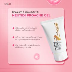 Combo Neutidi Chăm Sóc Da Dầu Mụn - Sữa Rửa Mặt, Serum Niacinamide và Gel Dưỡng Ẩm - Giảm Mụn, Se Khít Lỗ Chân Lông, Tái Tạo Da