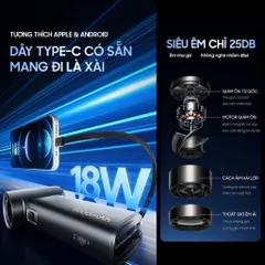 Quạt Cầm Tay Mini 3in1 Ollie - Tích Hợp Sạc Dự Phòng 9000mAh, 100 Cấp Độ Gió, Hoạt Động 50 Giờ - Quạt Tích Điện Thông Minh