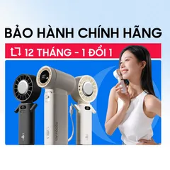 Quạt Cầm Tay Mini Gấp Gọn Ollie - Quạt Tích Điện Pin 3600mAh, 100 Tốc Độ Gió Cao, LED Hiển Thị, Tiện Lợi Đeo Cổ, Sử Dụng Đa Năng
