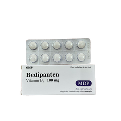 Viên Uống Bedipanten 100mg Bổ Sung Vitamin B5 Giảm Dầu Thừa, Hỗ Trợ Rụng Tóc và Mụn - Hộp 20 Viên Mediphar USA