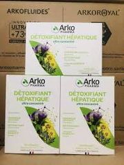 Nước uống giải độc gan Arkopharma Arkofluides Detoxifiant Hepatique - Hỗ trợ làm đẹp da, 250g, 20 ống tiện lợi