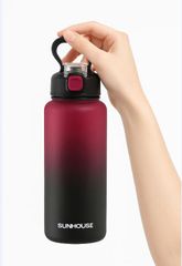Bình giữ nhiệt Tap&Go 1000ml SUNHOUSE KS-TU1000TR - Inox 304 Chất lượng, Giữ Nhiệt 12 Giờ, Thiết Kế Gọn Nhẹ, Dành cho Du Lịch và Thể Thao